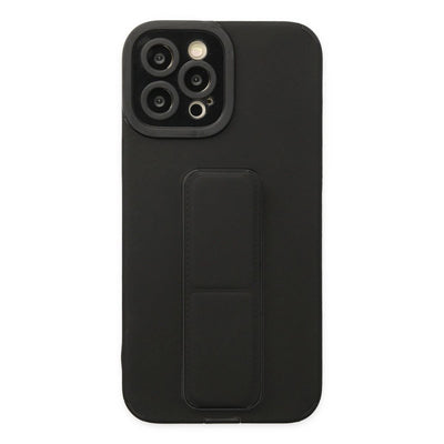 Apple İphone 12 Pro Max Kılıf Mega Standlı Silikon - Siyah