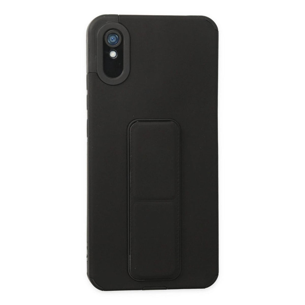 Xiaomi Redmi 9a Kılıf Mega Standlı Silikon - Siyah
