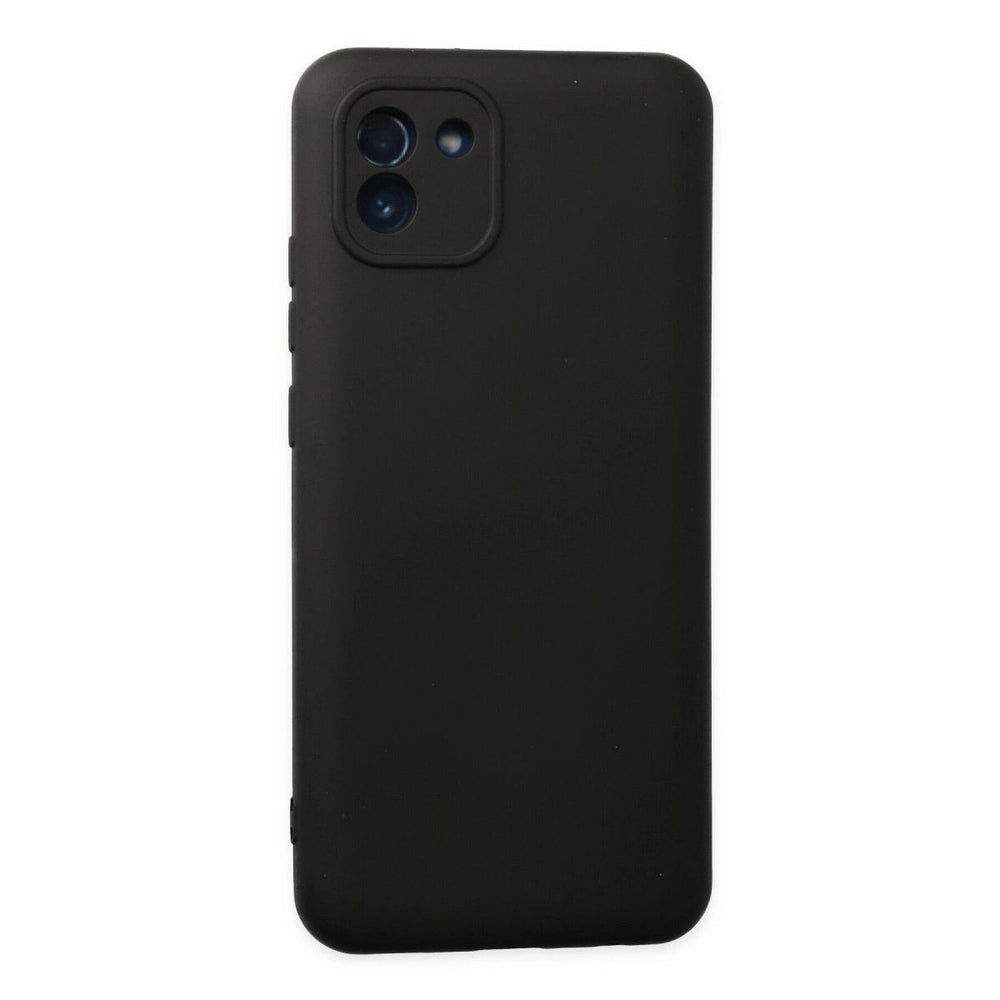 Samsung Galaxy A03 Kılıf Nano İçi Kadife Silikon - Siyah