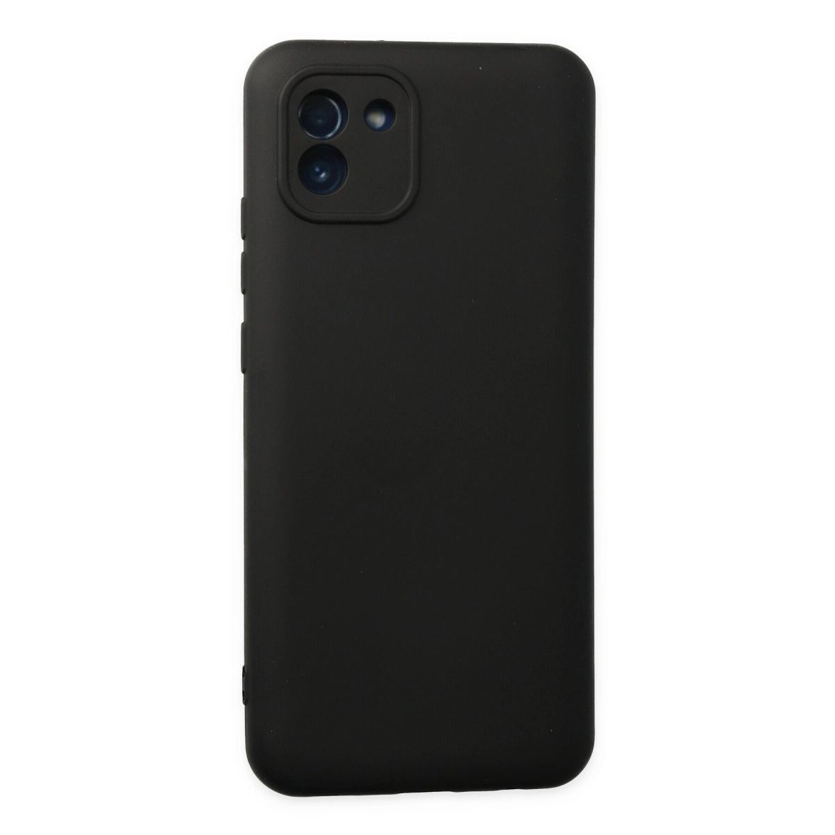Samsung Galaxy A03 Kılıf Nano İçi Kadife Silikon - Siyah