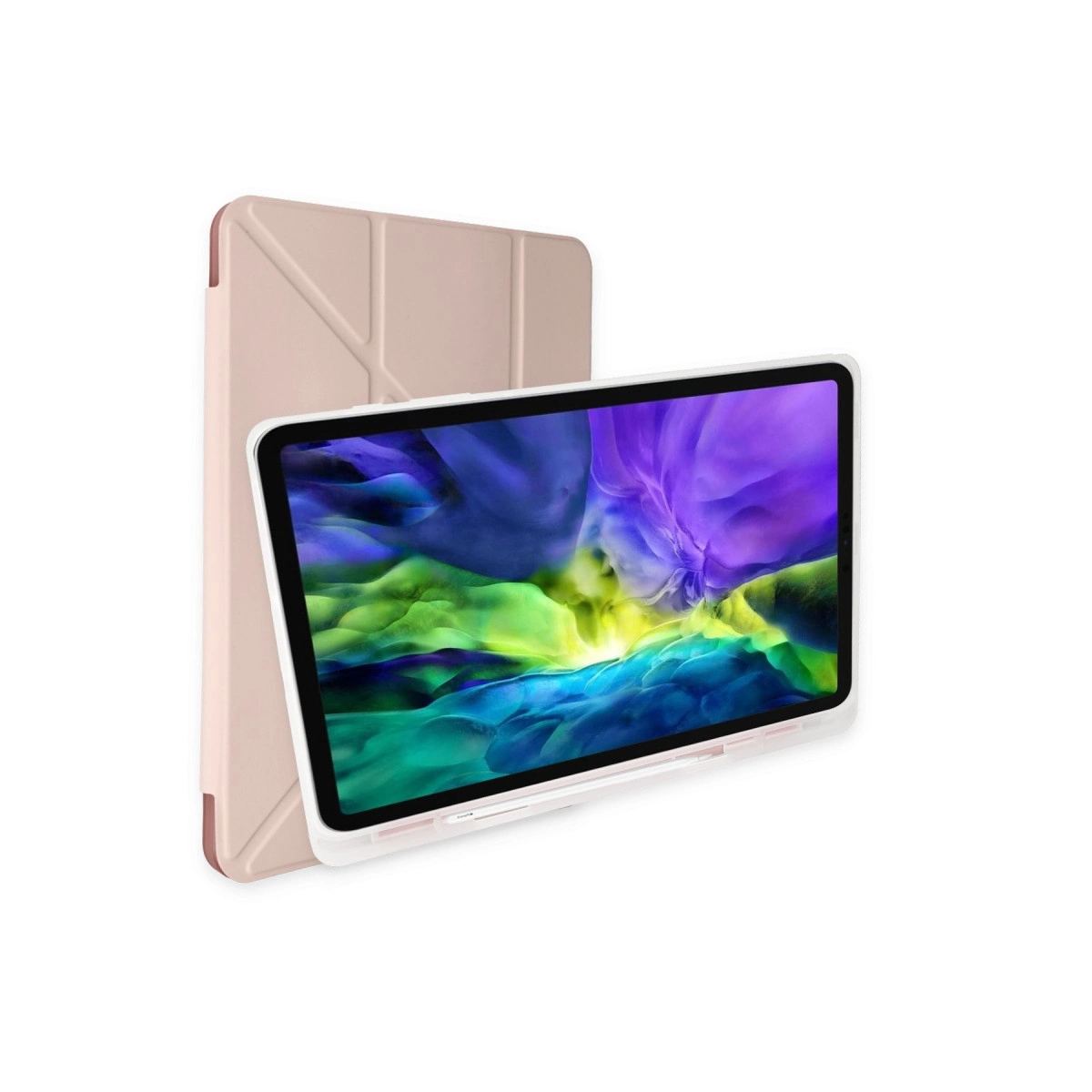 Apple İpad 10.2 (8.nesil) Kılıf Kalemlikli Mars Tablet Kılıfı - Rose Gold