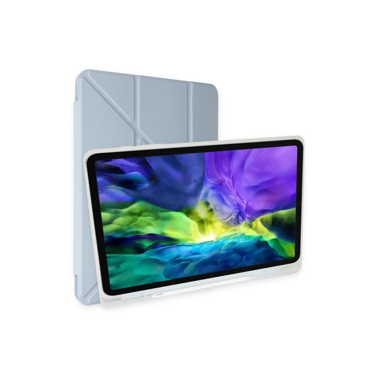 Samsung Galaxy X200 Tab A8 10.5 Kılıf Kalemlikli Mars Tablet Kılıfı - Mavi