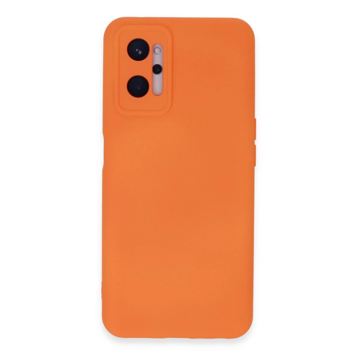 Realme 9i 4g Kılıf Nano İçi Kadife Silikon - Turuncu
