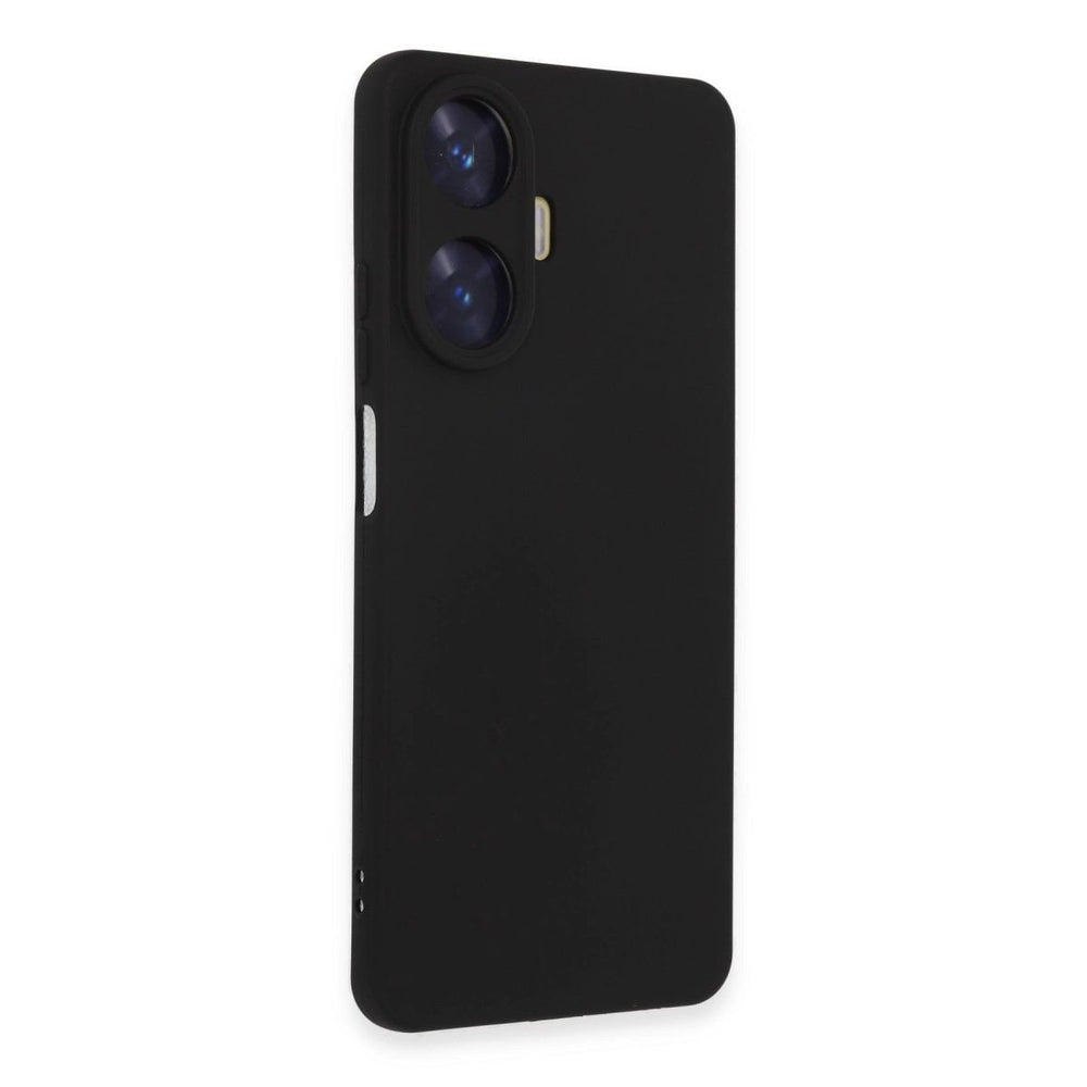 Realme C55 Kılıf Nano İçi Kadife Silikon - Siyah