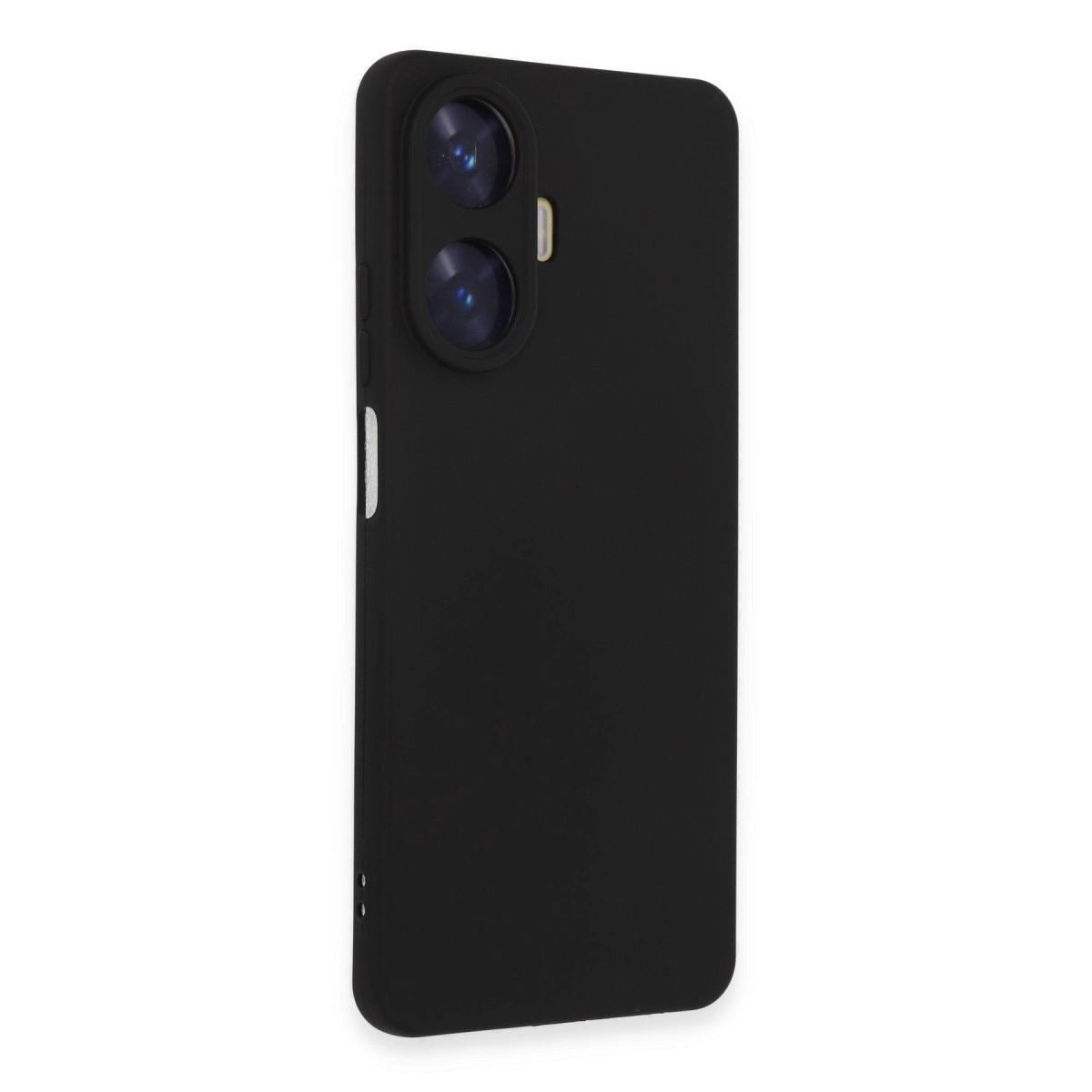 Realme C55 Kılıf Nano İçi Kadife Silikon - Siyah