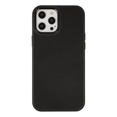 Apple İphone 12 Pro Max Kılıf Asya Deri Silikon - Siyah
