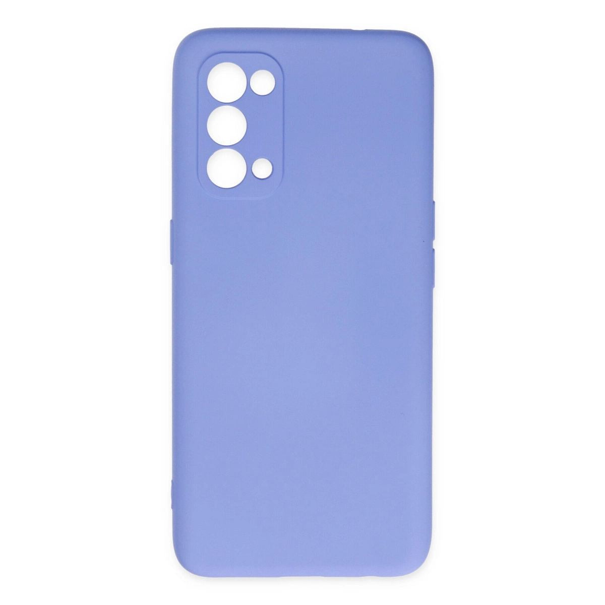 Oppo Reno 5 Kılıf Nano İçi Kadife Silikon - Lila