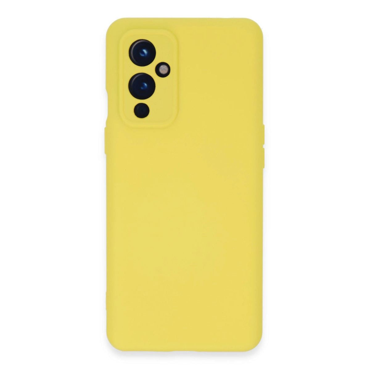 One Plus 9 Kılıf Nano İçi Kadife Silikon - Sarı