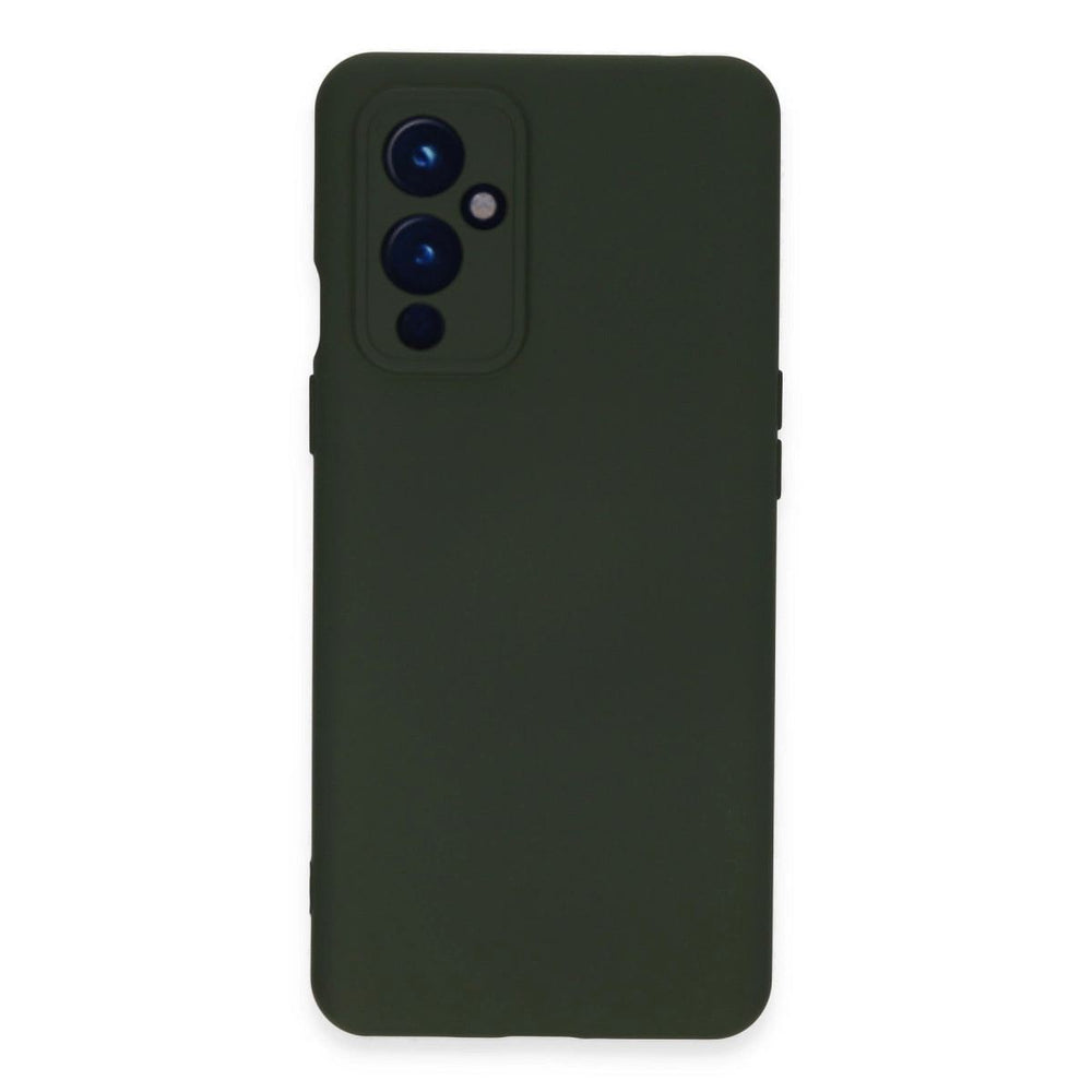 One Plus 9 Kılıf Nano İçi Kadife Silikon - Koyu Yeşil