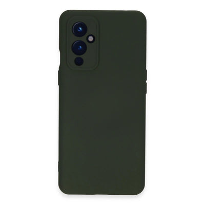 One Plus 9 Kılıf Nano İçi Kadife Silikon - Koyu Yeşil