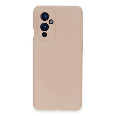 One Plus 9 Kılıf Nano İçi Kadife Silikon - Pudra