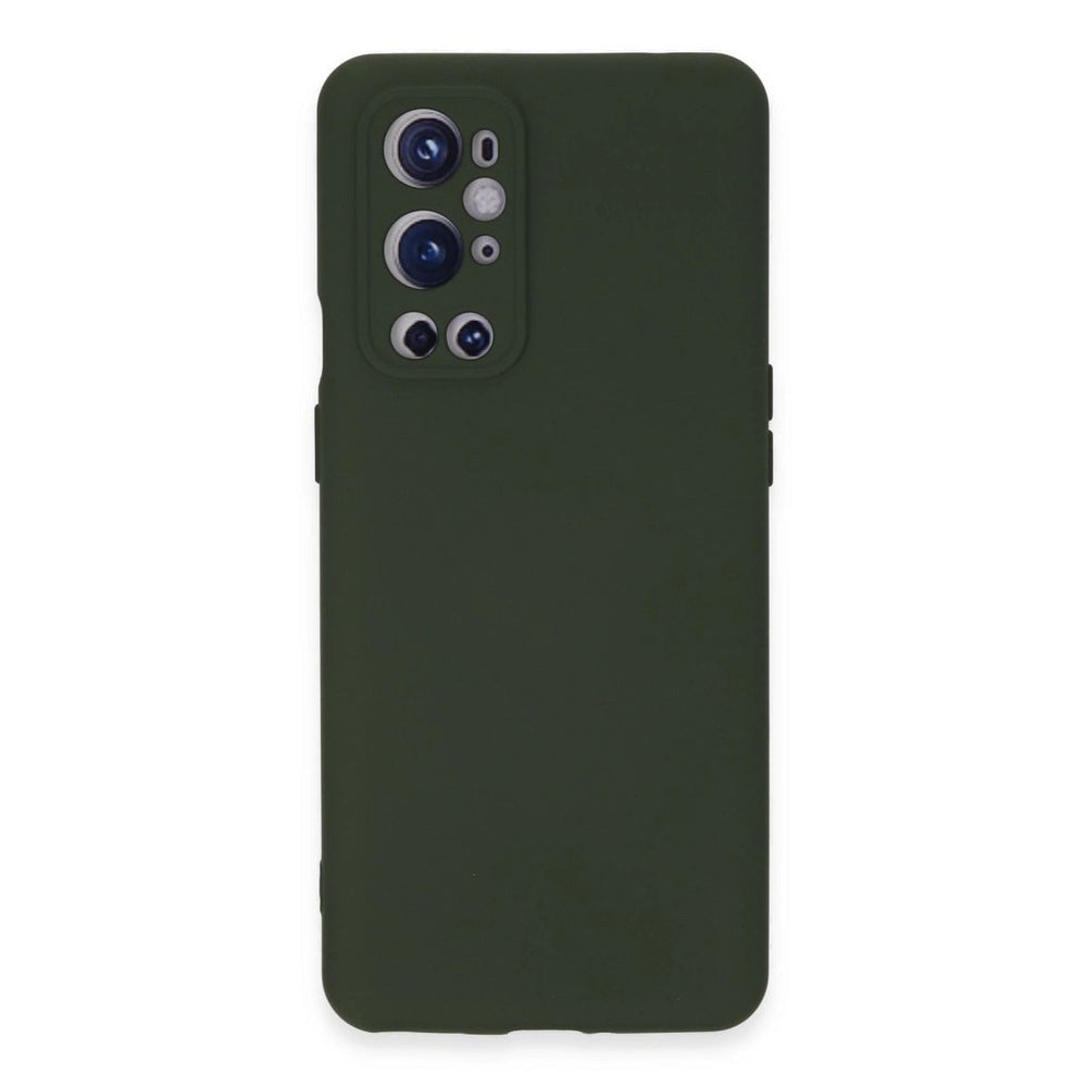 One Plus 9 Pro Kılıf Nano İçi Kadife Silikon - Koyu Yeşil