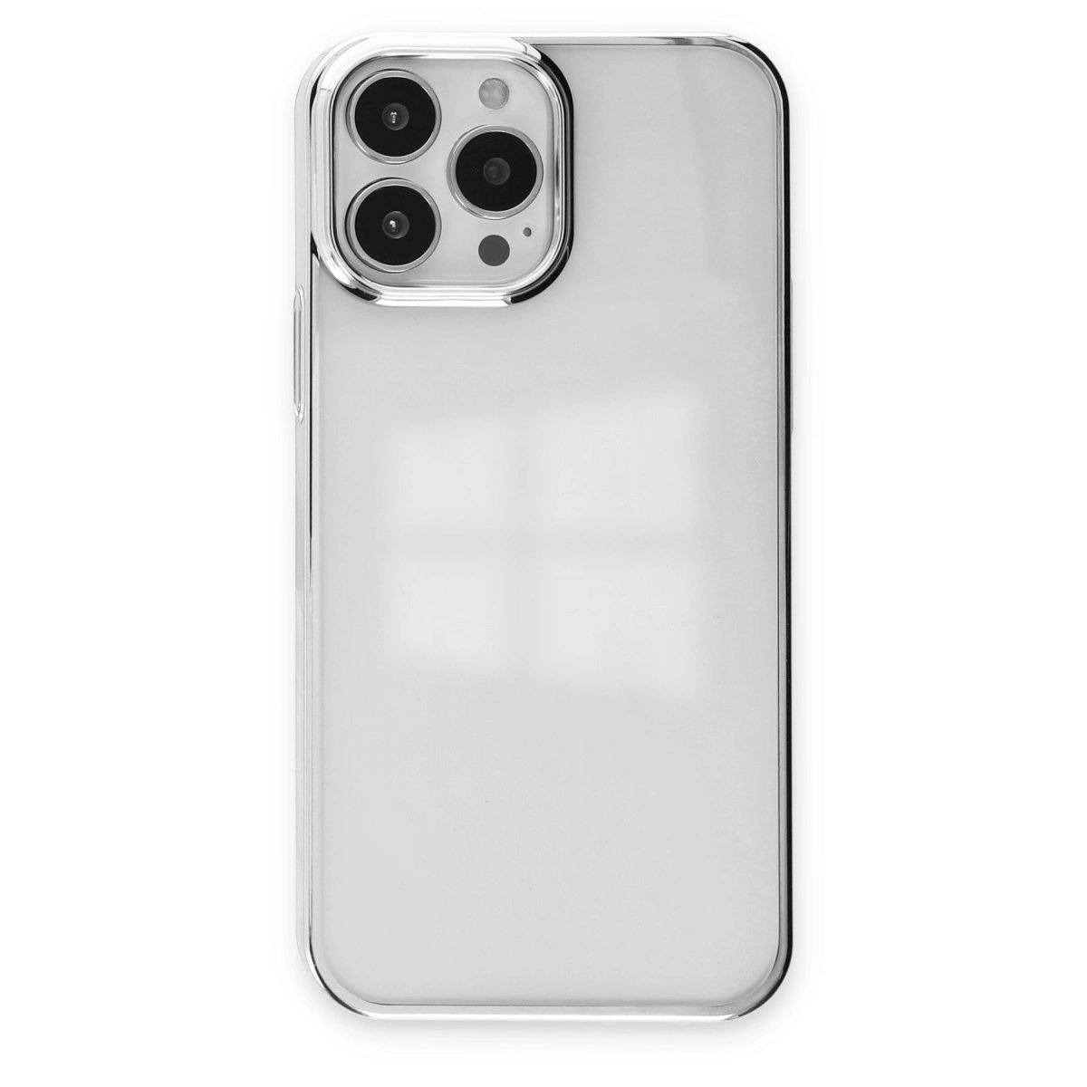 Apple İphone 14 Pro Max Kılıf Element Silikon - Gümüş