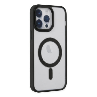 Apple İphone 14 Pro Kılıf Room Magneticsafe Silikon - Siyah