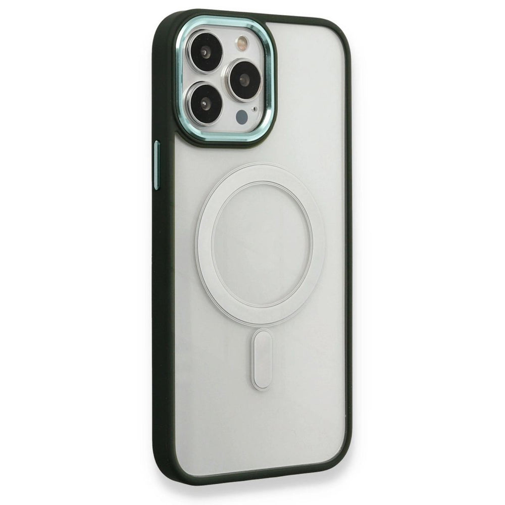 Apple İphone 14 Pro Kılıf Room Magneticsafe Silikon - Köknar Yeşili