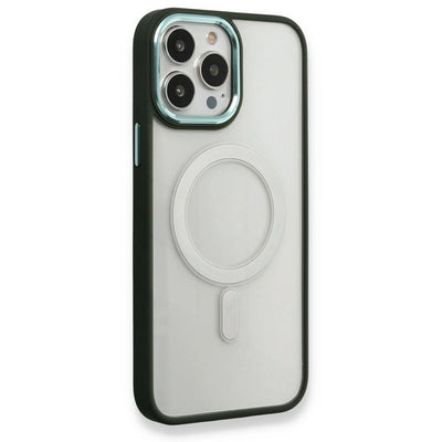 Apple İphone 14 Pro Kılıf Room Magneticsafe Silikon - Köknar Yeşili