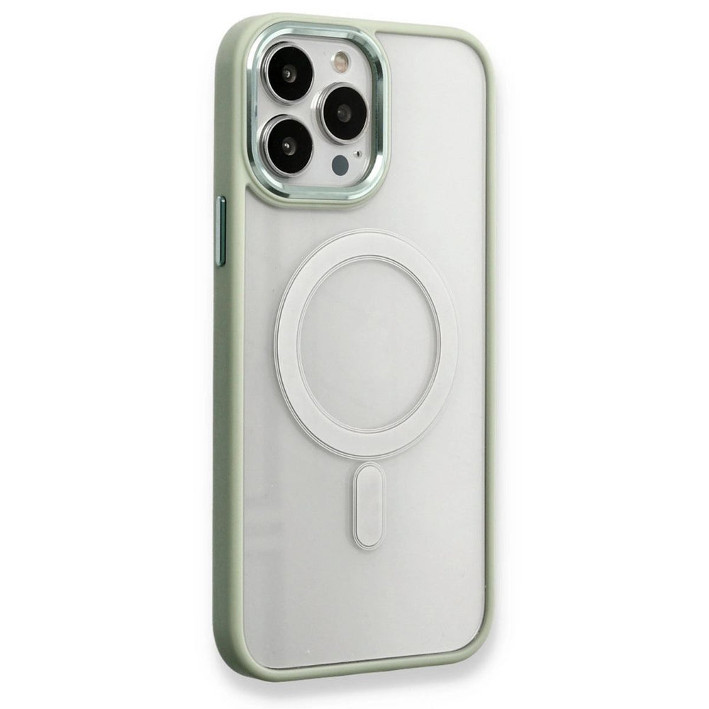 Apple İphone 14 Pro Max Kılıf Room Magneticsafe Silikon - Su Yeşili