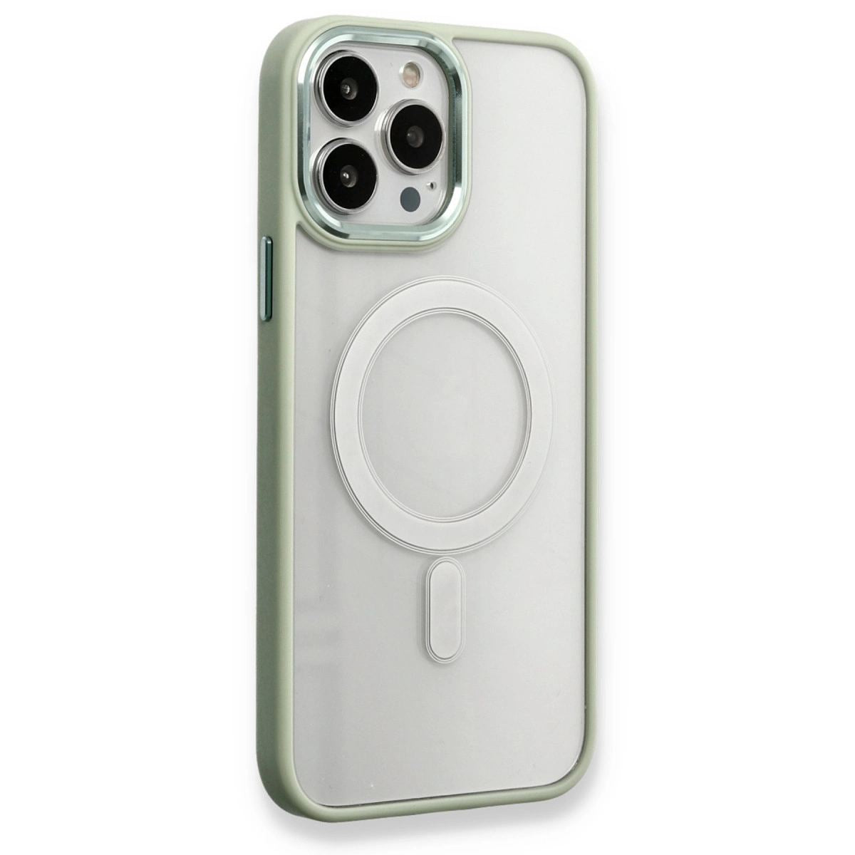 Apple İphone 14 Pro Max Kılıf Room Magneticsafe Silikon - Su Yeşili