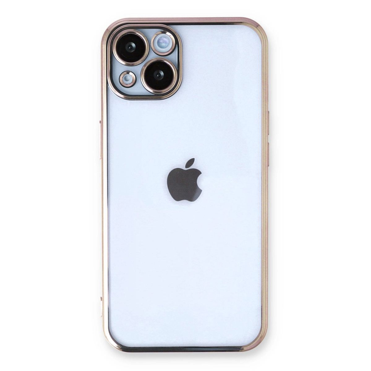 Apple İphone 14 Kılıf Razer Lensli Silikon - Gold