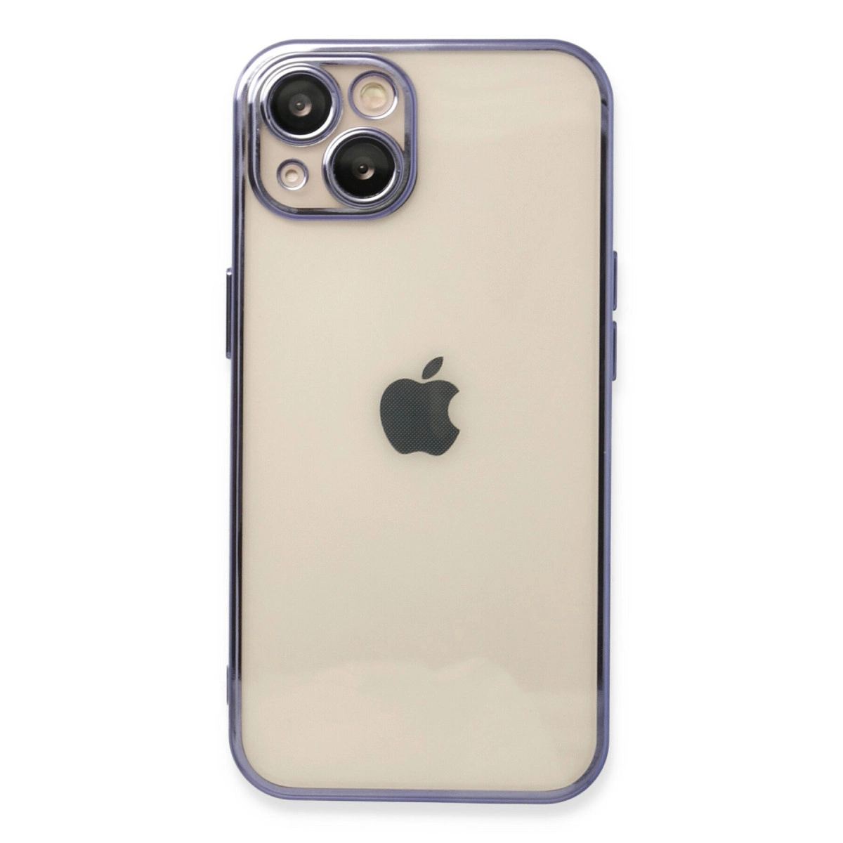 Apple İphone 14 Kılıf Razer Lensli Silikon - Mor
