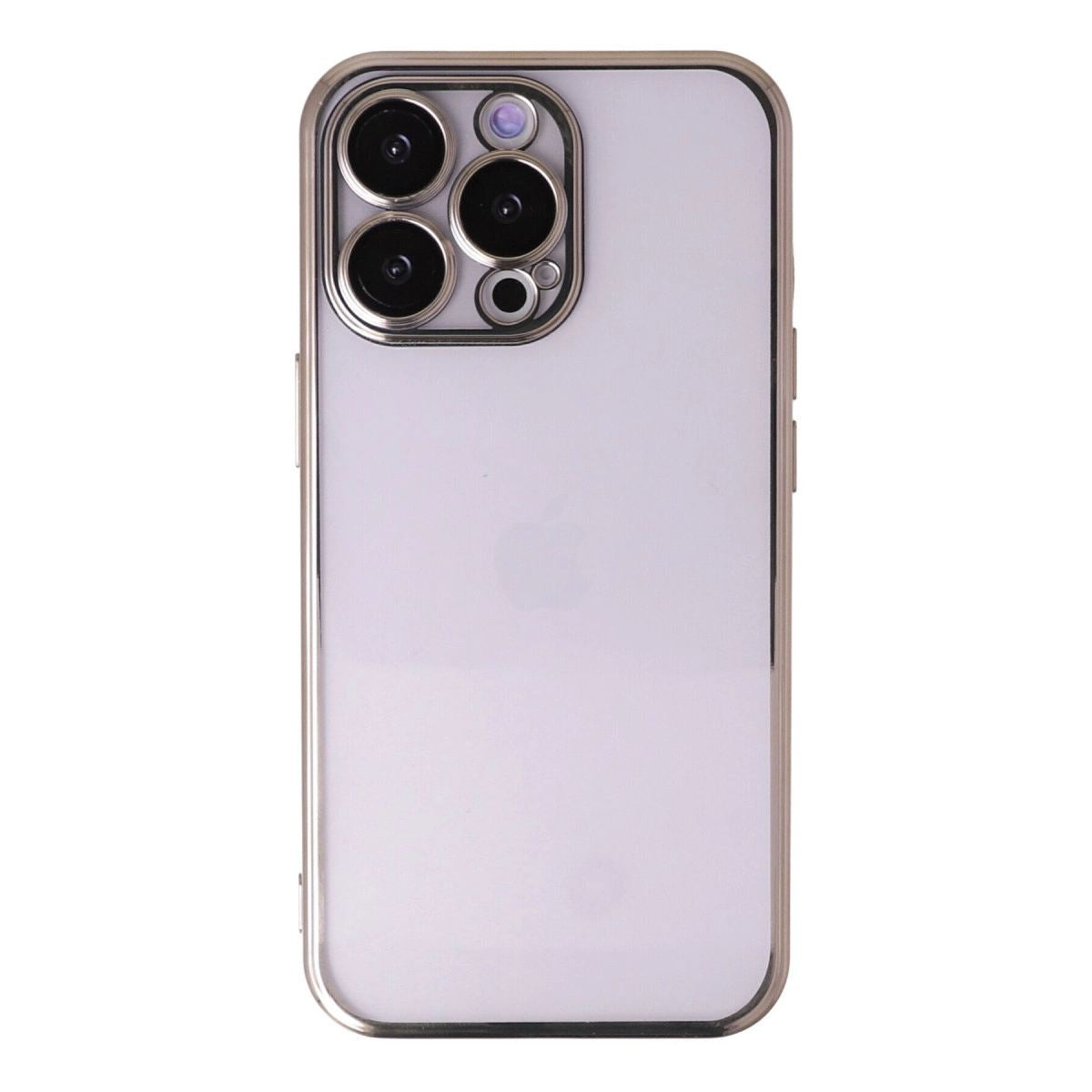 Apple İphone 14 Pro Max Kılıf Razer Lensli Silikon - Gold