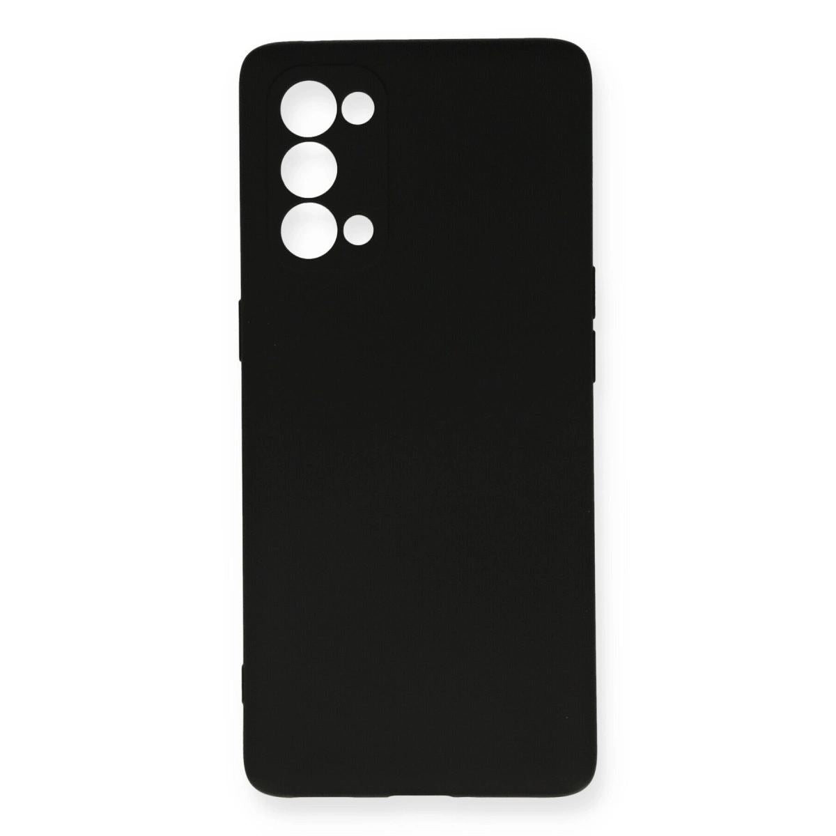 Oppo Reno 5 Pro Kılıf Nano İçi Kadife Silikon - Siyah