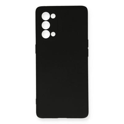Oppo Reno 5 Pro Kılıf Nano İçi Kadife Silikon - Siyah