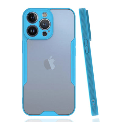 Apple İphone 14 Pro Max Kılıf Platin Silikon - Mavi