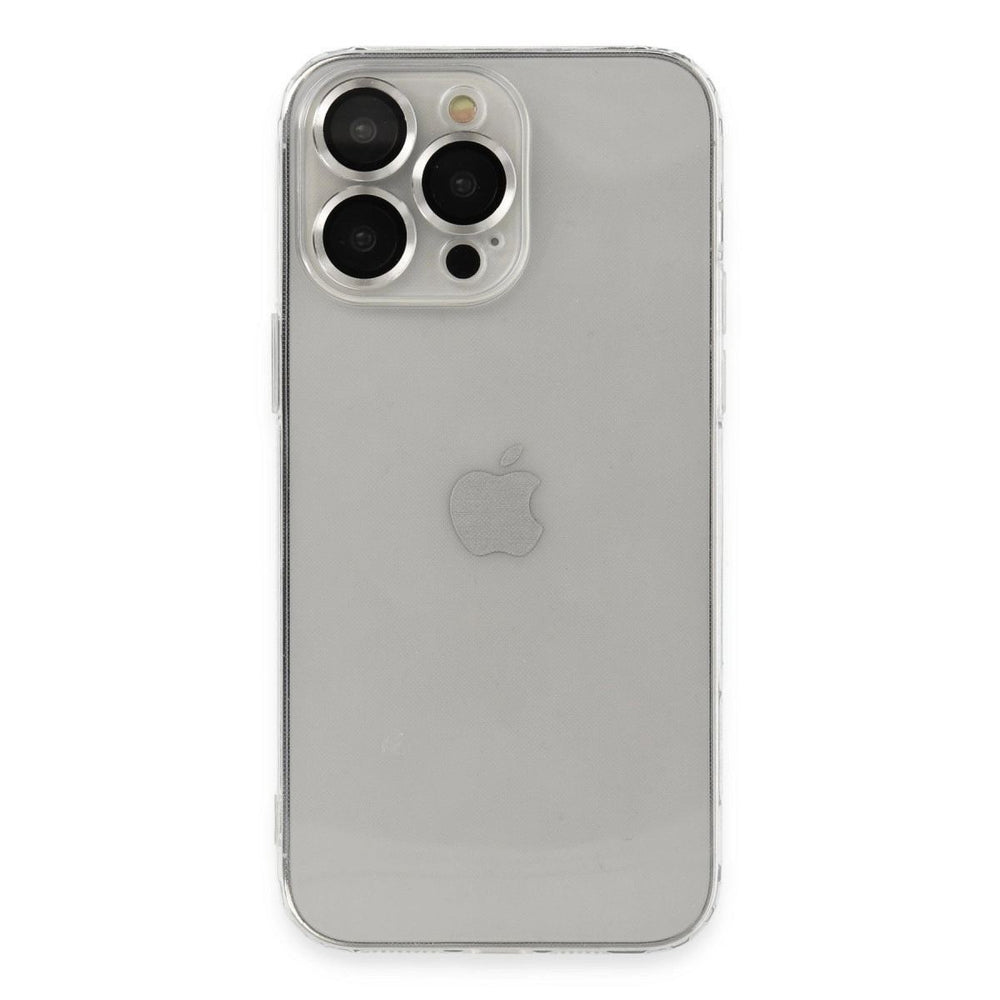 Apple İphone 13 Pro Max Kılıf Luko Lens Silikon - Gümüş