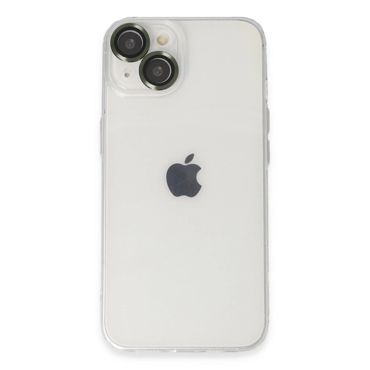 Apple İphone 14 Kılıf Luko Lens Silikon - Yeşil