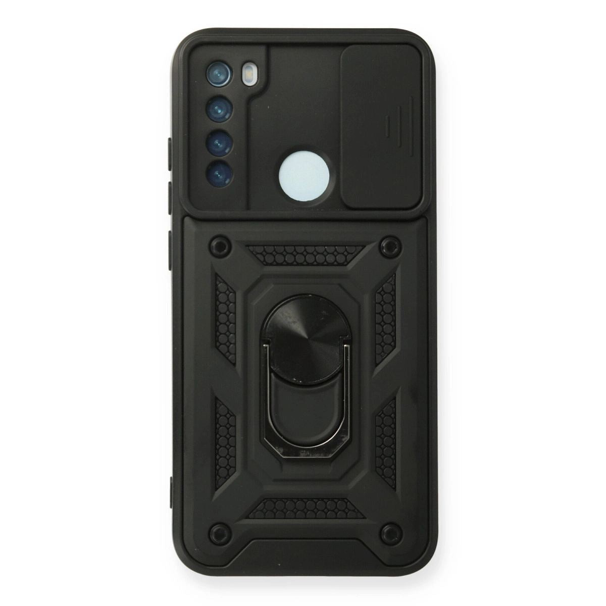 Xiaomi Redmi Note 8 Kılıf Pars Lens Yüzüklü Silikon - Siyah