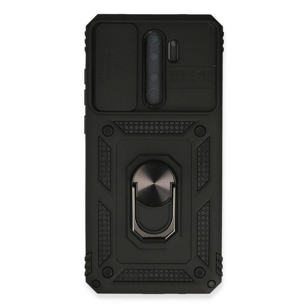 Xiaomi Redmi Note 8 Pro Kılıf Pars Lens Yüzüklü Silikon - Siyah