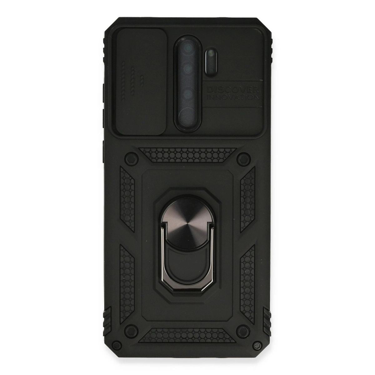 Xiaomi Redmi Note 8 Pro Kılıf Pars Lens Yüzüklü Silikon - Siyah