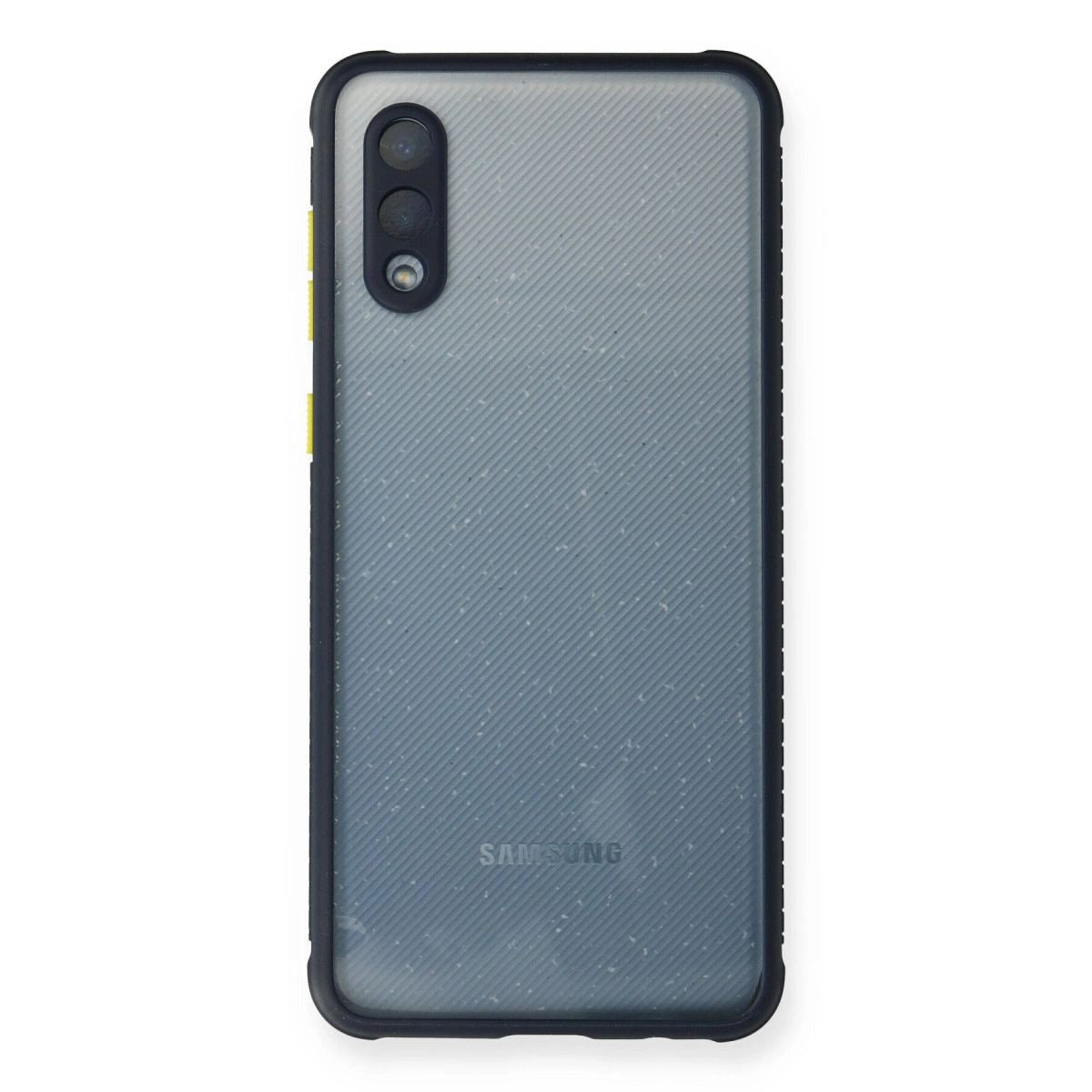 Samsung Galaxy A02 Kılıf Miami Şeffaf Silikon - Lacivert