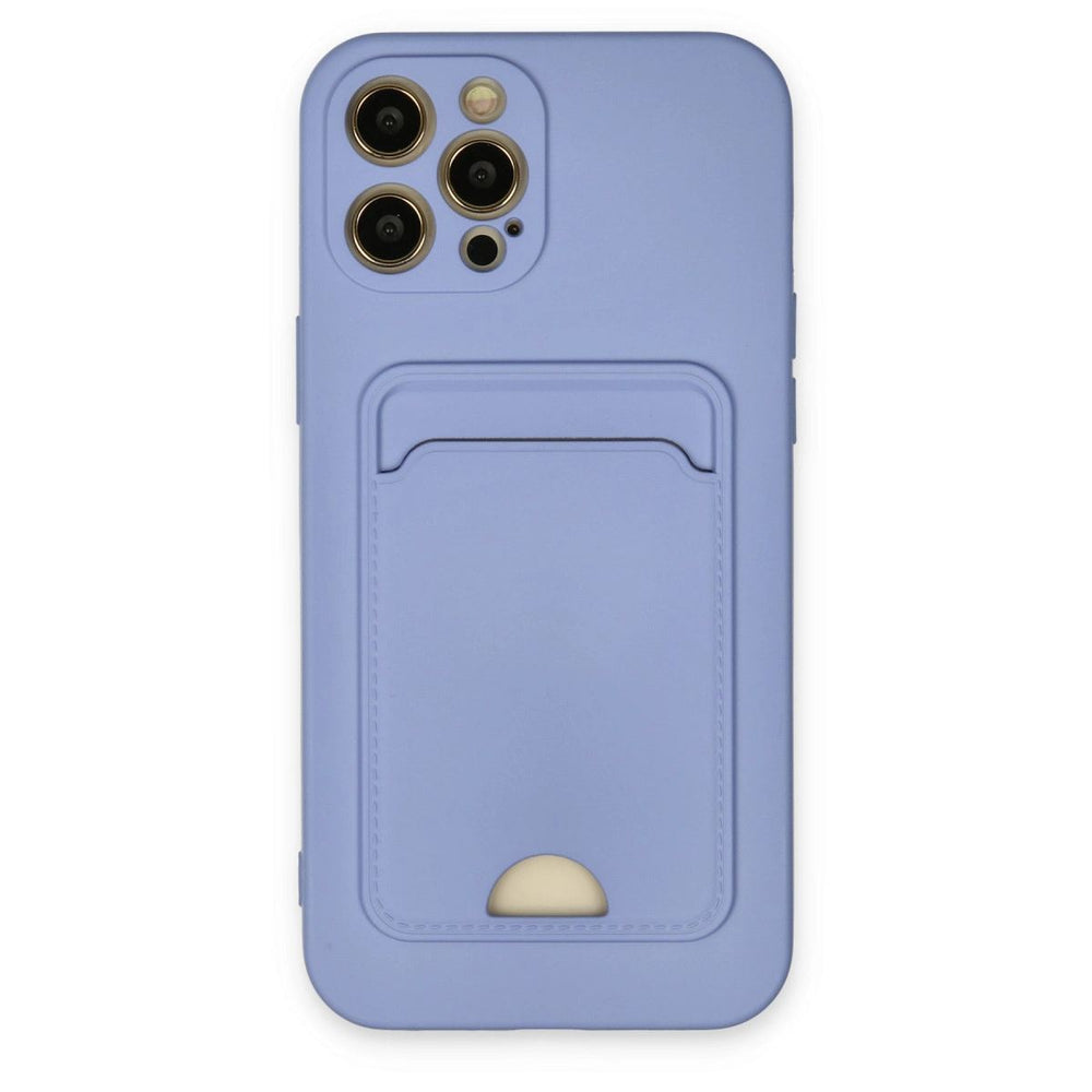 Apple İphone 12 Pro Max Kılıf Kelvin Kartvizitli Silikon - Lila