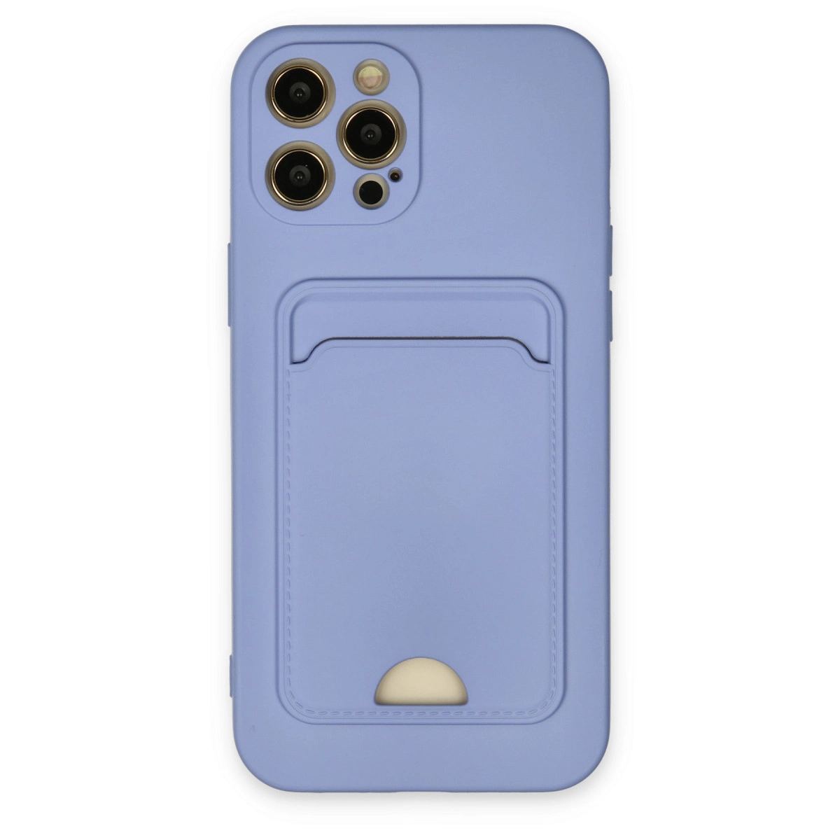 Apple İphone 12 Pro Max Kılıf Kelvin Kartvizitli Silikon - Lila