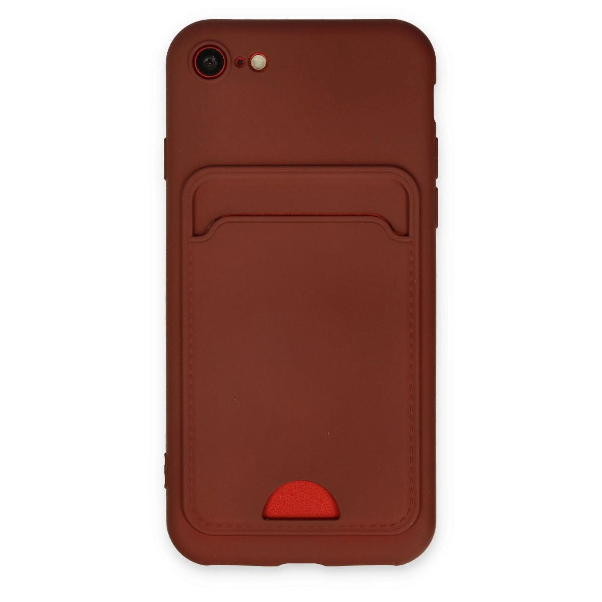 Apple İphone 7 Kılıf Kelvin Kartvizitli Silikon - Bordo
