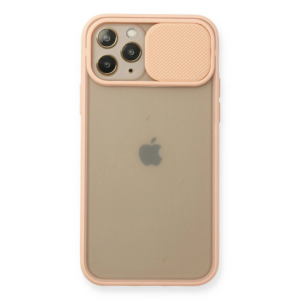 Apple İphone 11 Pro Kılıf Palm Buzlu Kamera Sürgülü Silikon - Pembe