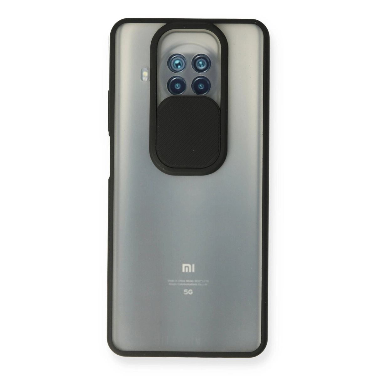Xiaomi Mi 10t Lite Kılıf Palm Buzlu Kamera Sürgülü Silikon - Siyah
