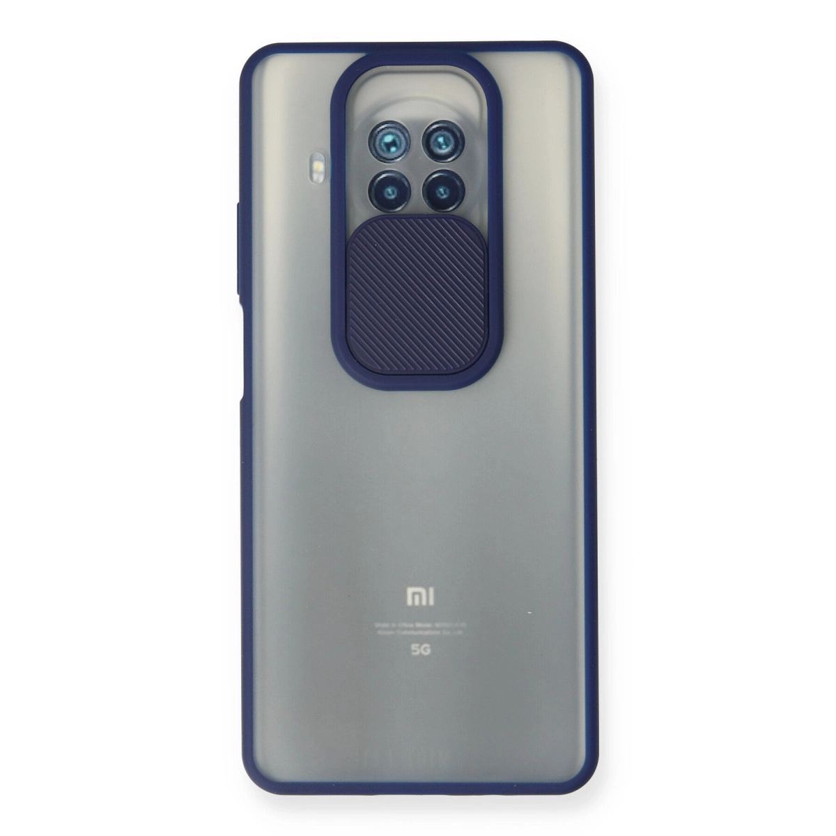Xiaomi Mi 10t Lite Kılıf Palm Buzlu Kamera Sürgülü Silikon - Lacivert