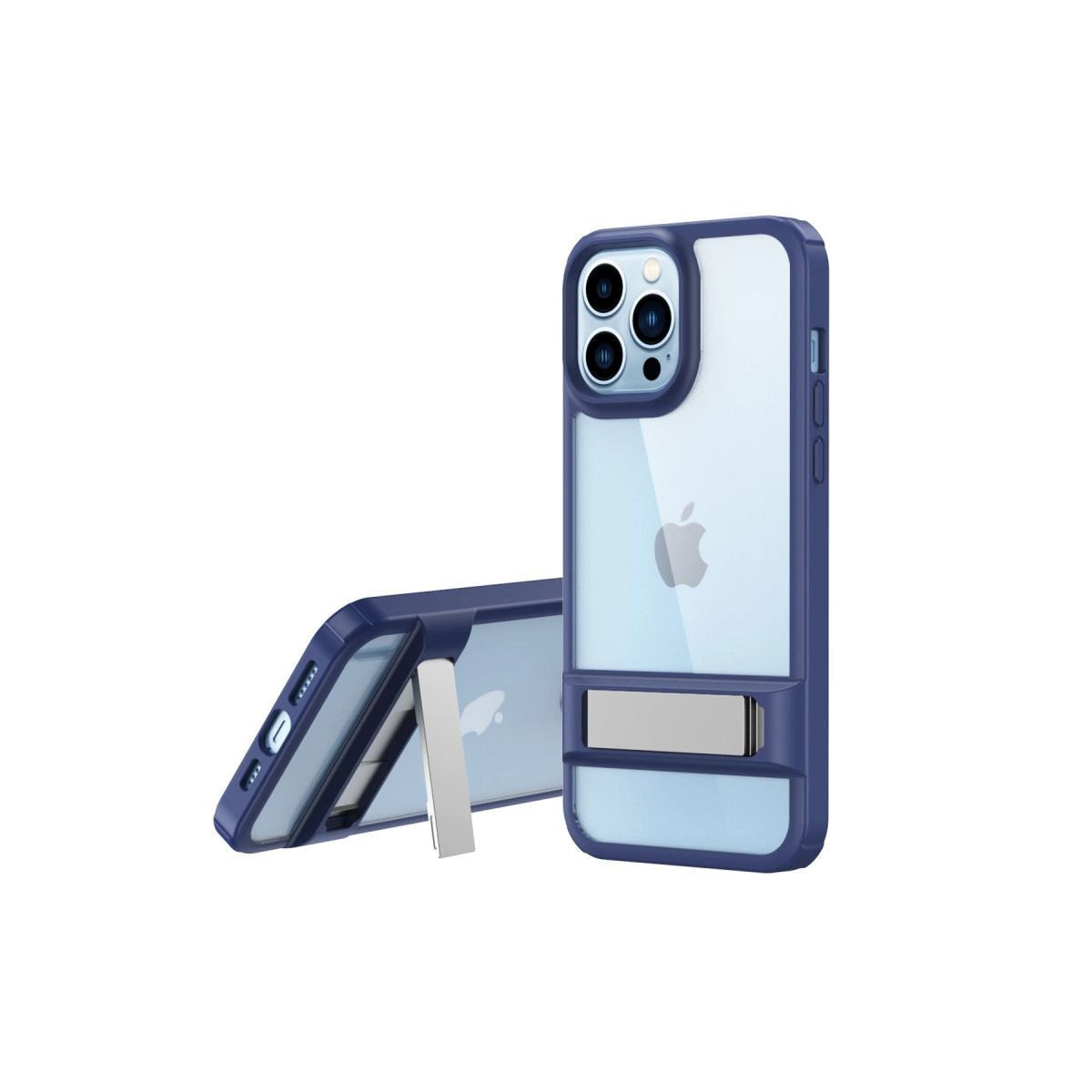 Apple İphone 13 Pro Kılıf Rolet Stand Kapak - Lacivert
