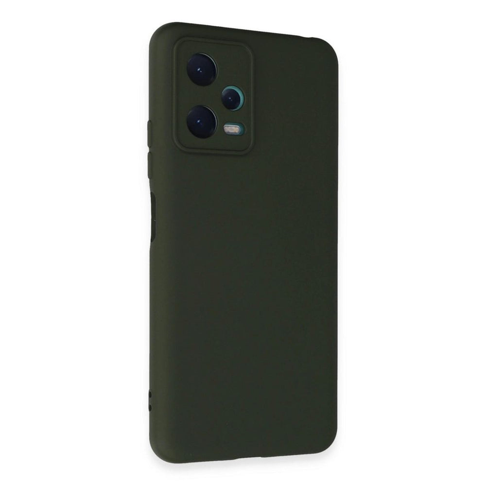 Xiaomi Redmi Note 12 5g Kılıf Nano İçi Kadife Silikon - Koyu Yeşil