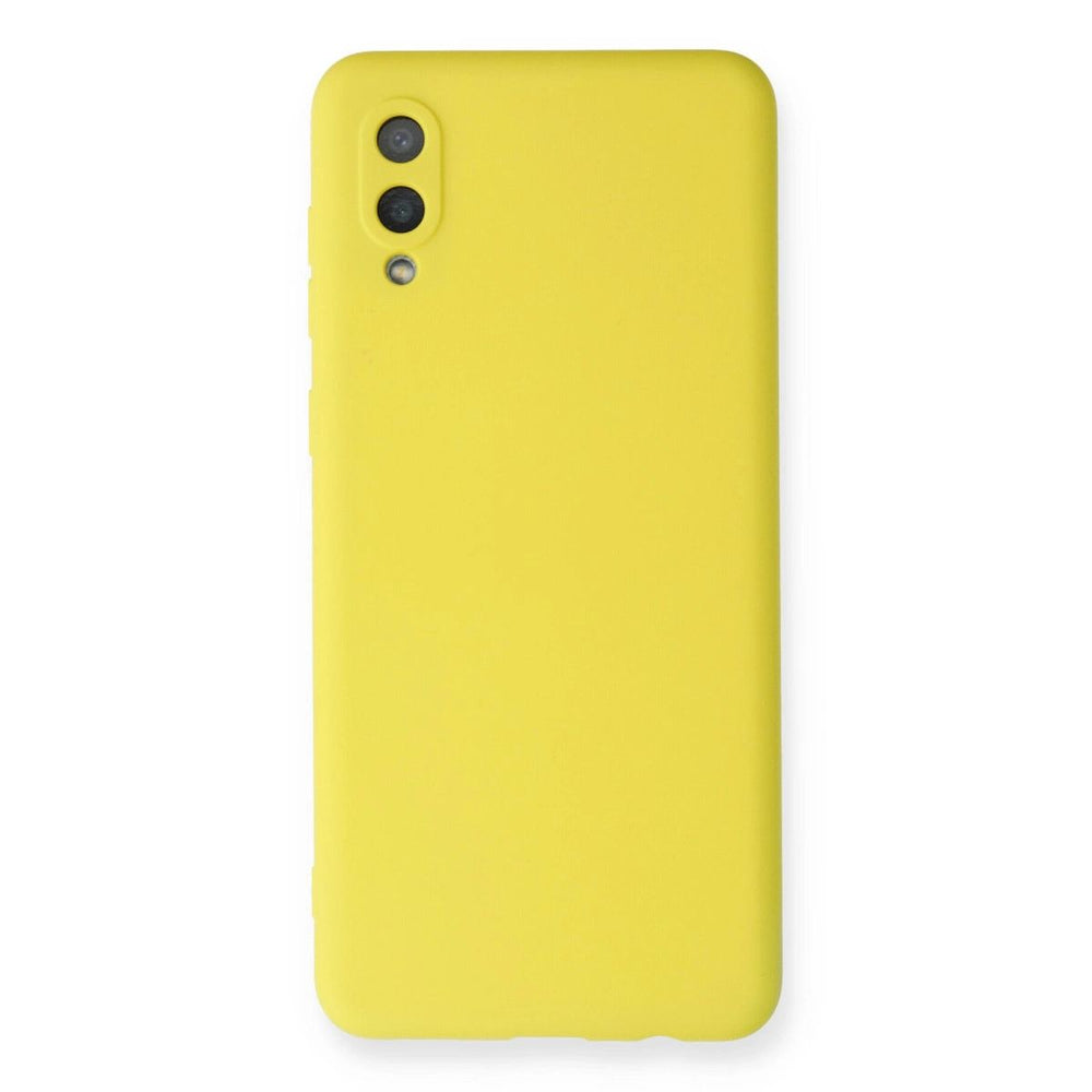 Samsung Galaxy A02 Kılıf Nano İçi Kadife Silikon - Sarı