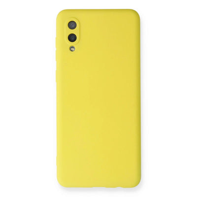 Samsung Galaxy A02 Kılıf Nano İçi Kadife Silikon - Sarı