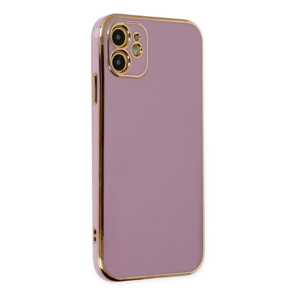 Apple İphone 12 Kılıf Volet Silikon - Mor