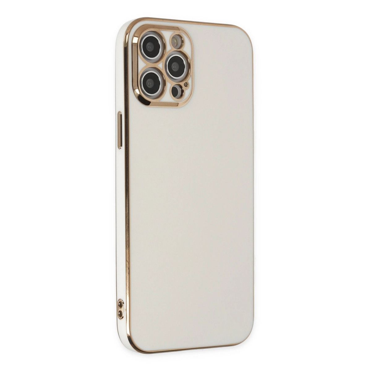 Apple İphone 12 Pro Kılıf Volet Silikon - Beyaz