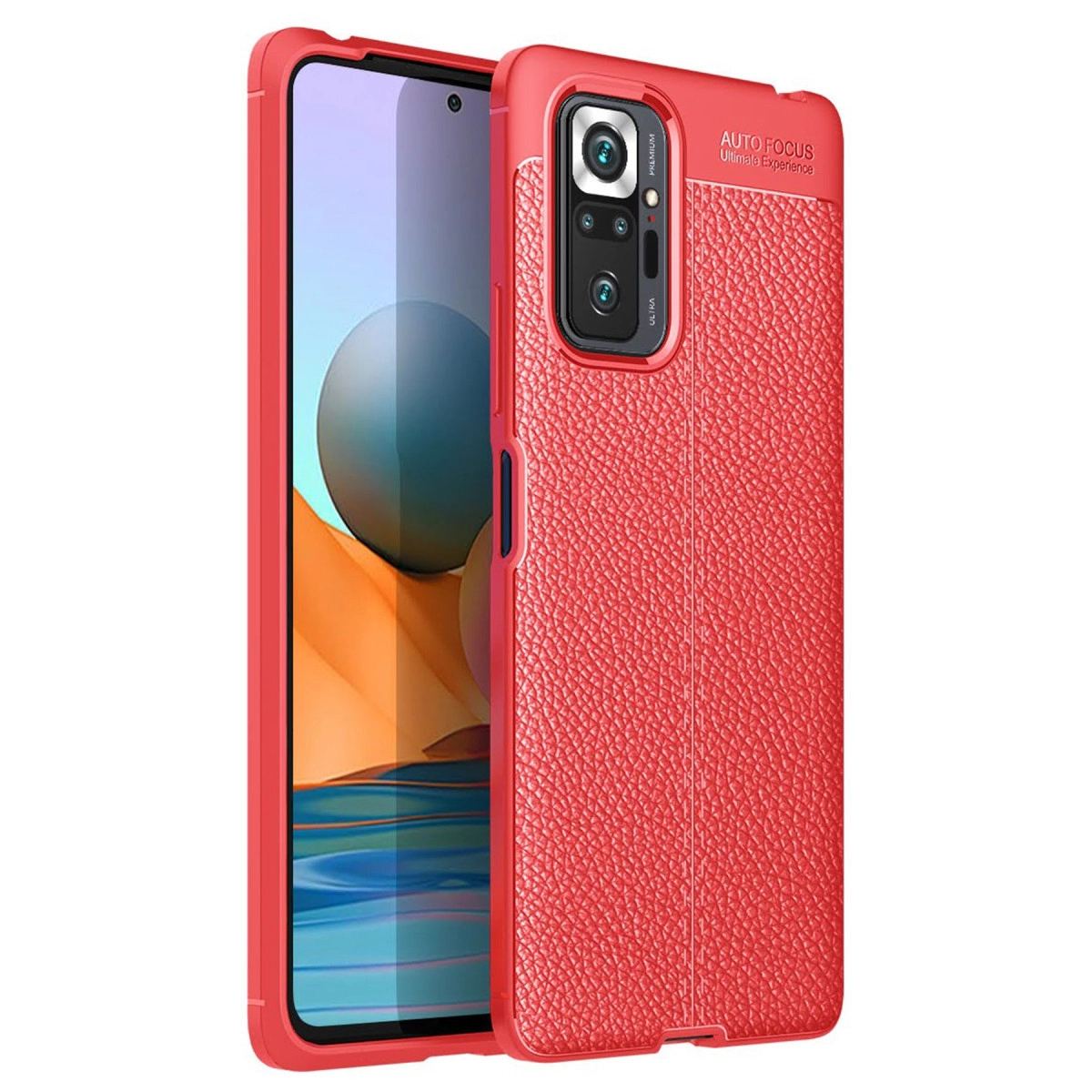 Xiaomi Redmi Note 10 Pro Kılıf Auto Focus Kapak - Kırmızı