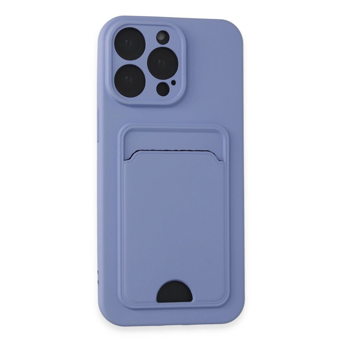 Apple İphone 14 Pro Max Kılıf Kelvin Kartvizitli Silikon - Lila