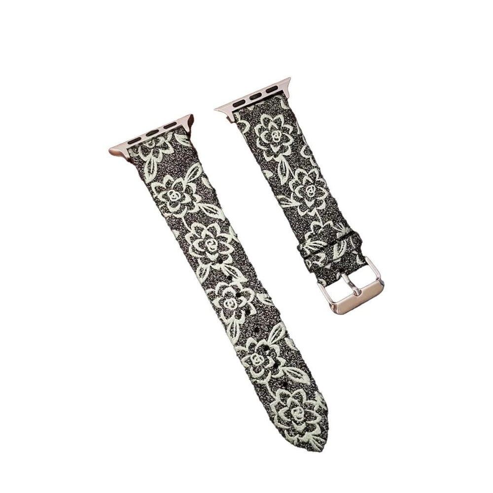 Apple Watch 38mm Creeper Desenli Kordon - Siyah