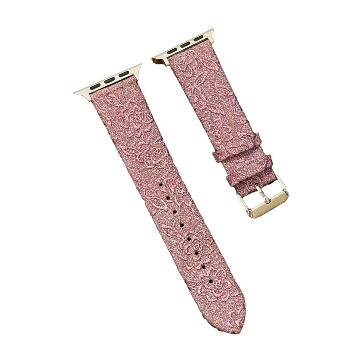 Apple Watch 42mm Creeper Desenli Kordon - Rose Gold